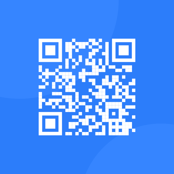 QR code that goes to the Frontend Mentor website.